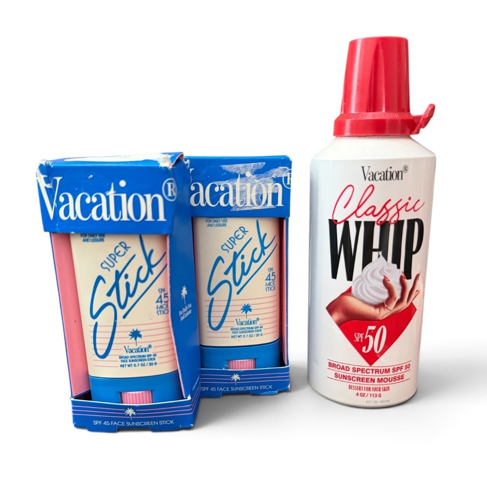 Vacation Super Stick Sunscreen SPF 45 and Classic Whip SPF 50 bundle - New